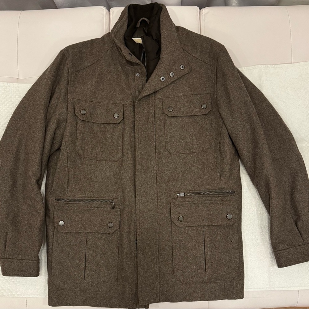 Michael Kors Dark Brown Wool Jacket